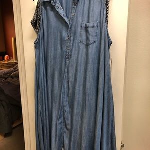 Jean Dress, High in front, low in back